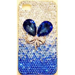  BLUE BUTTERFLY Design Case for iPhone 4S & 4 Verizon AT&T 