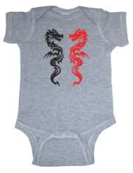 So Relative 80s Double Dragons Heather Grey Baby Infant Short Sleeve 