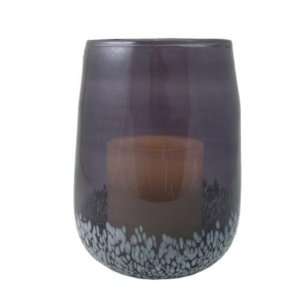  Speckled Glass Flameless Candle Holder Charcoal Case Pack 