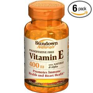 Sundown Vitamin E, 400 IU, Mixed Tocopherol Complex Blend, 100 