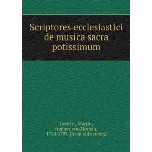  Scriptores ecclesiastici de musica sacra potissimum 