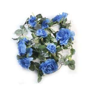  Royal Blue Silk Roses Garland Wedding Arch Decor