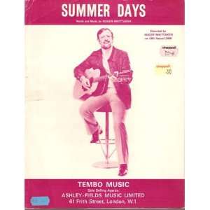  Sheet Music Summer Days Roger Whittaker 147 Everything 