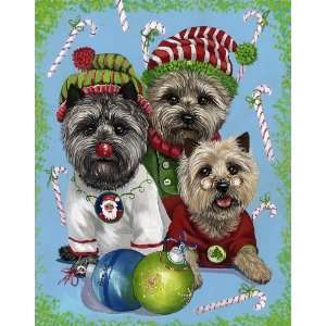  Cairn Terrier Elves Christmas Greeting Cards Office 