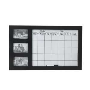 Melannco, Black Calendar White Board wth 3 Opening 