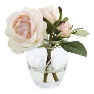  Personalized Pink Rose Floral Arrangement In Mini Vase 