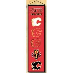 Calgary Flames NHL Wool 8 X 32 Heritage Banner