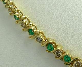 Stunner Colombian Emerald & Diamond Riveria Necklace  