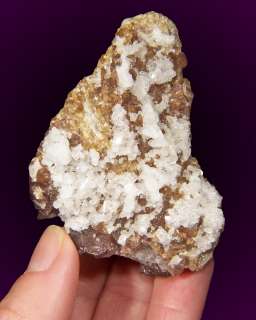 White HARMATOME Sharp Crystals Strontian Scotland  