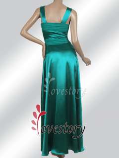 Charming Pleated V Neck Crystal Beads Greens Evening Prom Gowns 09376 