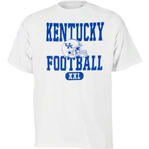 Kentucky Wildcats White Helmet T Shirt 