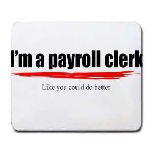  Im a payroll clerk Like you could do better Mousepad 