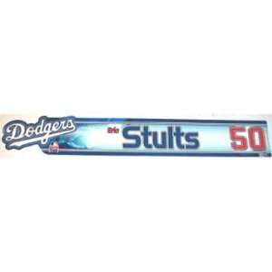 Eric Stults #50 Dodgers Game Used Locker Room Nameplate   Game Used 