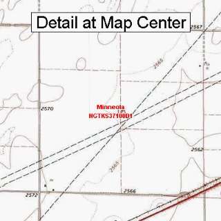  USGS Topographic Quadrangle Map   Minneola, Kansas (Folded 