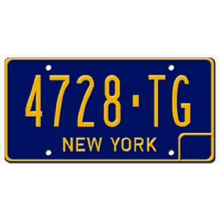  1966 NEW YORK STATE PLATE (NEW FONT)   EMBOSSED WITH YOUR 