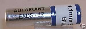 Autopoint Lead 1.1mm short leads 1 3/8 Blue  