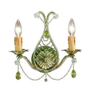   Strass Crystal Candle Wall Sconce Finish Birch