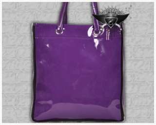 P092 Purple Shimmer Attractive Zip Leather Women Shoulder Shopping Bag 