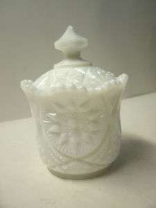 Vintage Milk Glass White Sugar Bowl with Lid  