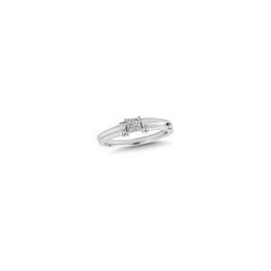   Cut Quad Diamond Promise Ring in 14K White Gold 1/10 CT. T.W. classic