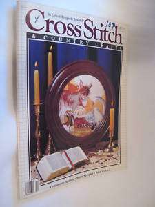 Nov Dec 1988 Cross Stitch Magazine Ornament Bible Santa  