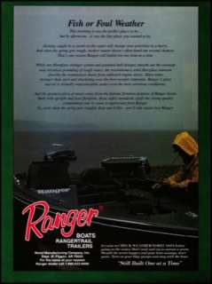 This item is a 1990 magazine print advertisement for Ranger Boats.