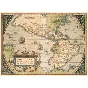   & South America by Abraham Ortelius 