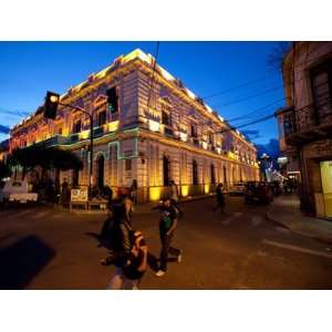 Street Scene at Dusk in Sucre, Capital of Bolivia Photographic 