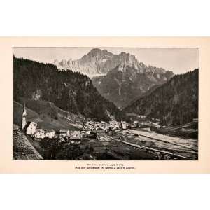  1899 Print Caprile Piedmont Biella Monte Civetta Dolomites 