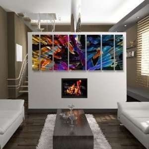   Holographic Wall Art in Black Multi   23.5 x 60