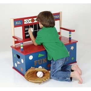  All Star Sports Bench Seat w/ Storage Toys & Games