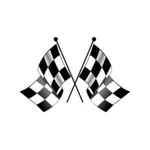  checkered flag Round Stickers Arts, Crafts & Sewing