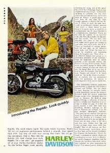 1967 Harley Davidson ad ~ Rapido 125 ~ Look Quickly  