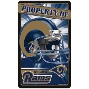  St Louis Rams Property of Sign