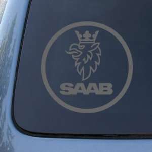  SAAB   Vinyl Car Decal Sticker #1896  Vinyl Color Silver 