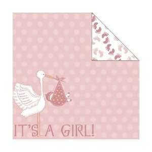 New   Special Delivery Double Sided Paper 12X12   New Arrival Girl by 