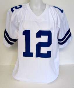 Dallas Cowboys Roger Staubach Autographed White Jersey PSA  