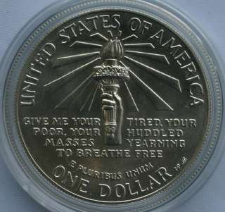 1986 STATUE of LIBERTY SILVER DOLLAR BU Commemorative US Mint SOL Coin 