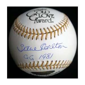 Signed Steve Carlton Ball   1994 Hall Of Fame Rawlings Gold Glove Tsp 