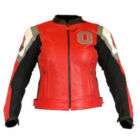 Ohio State Red Leather Motorcycle Jacket Womens Large