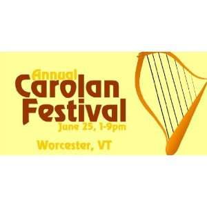    3x6 Vinyl Banner   Annual Carolan Festival 
