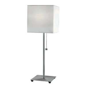   Cube Contemporary / Modern Chrome 1 Light Table Lamp