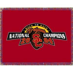   NCAA 2004 National Champs Throw Blanket Afghan USC