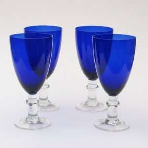  Glass Stemware Cobalt All Purpose Goblets (Set of 4 