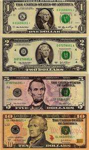 NEW CRISP UNCIRCULATED STAR NOTE COLLECTION $1 $5 $10 +  