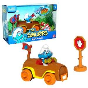  Jakks Pacific Year 2009 The Smurfs Cartoon Series Car Set   SMURF 
