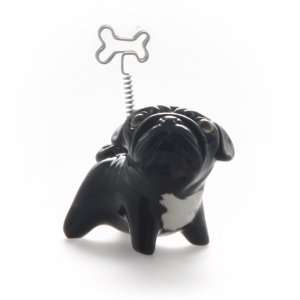    Pug Hand Crafted Picture Holder   Cartoon/Black