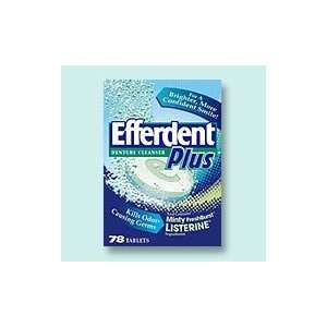 Efferdent Plus, Denture Cleanser Tablets With Listerine Freshburst 78 