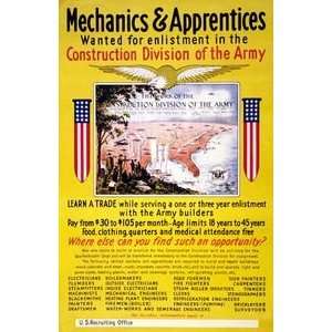  Mechanics & Apprentices Wanted for Enlistment   16x24 