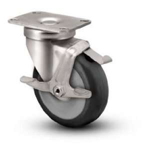  4A02PSB 4 Swivel Caster with Brake Poly Wheel